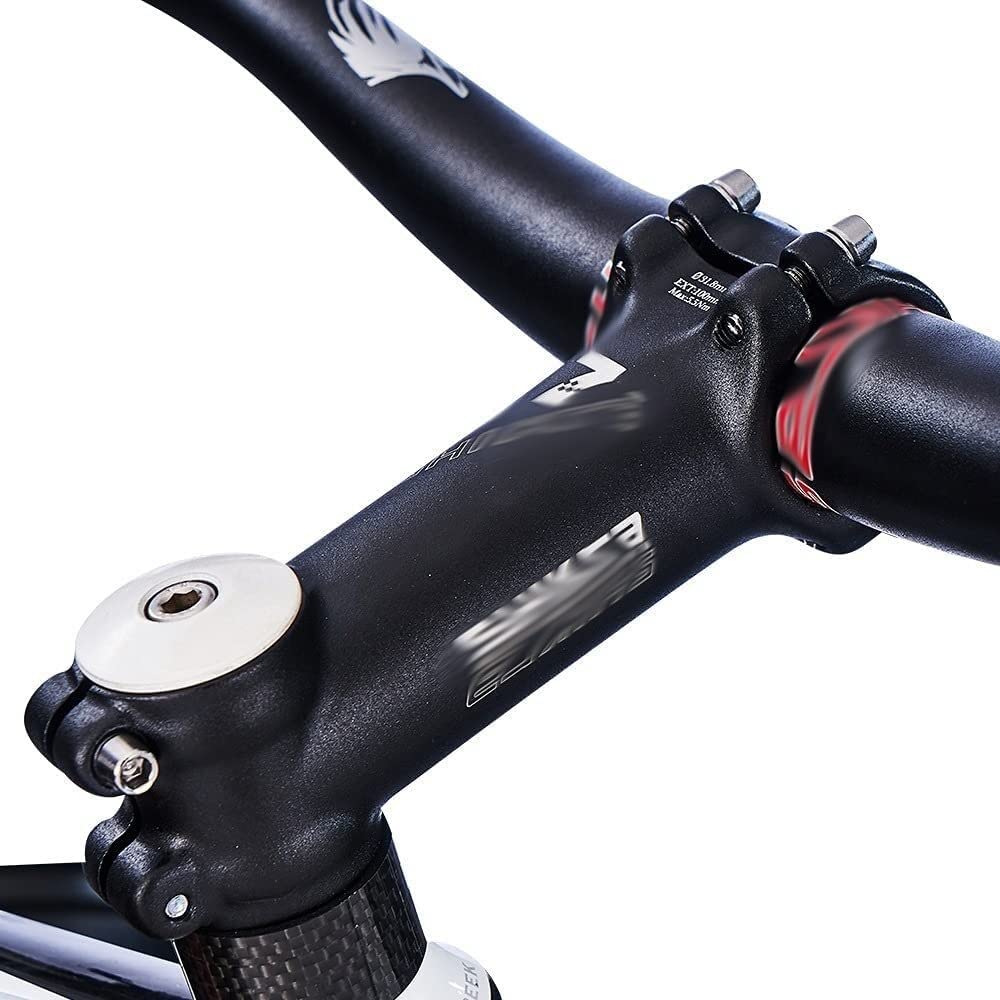 ZECHAO 31.8 Stem,7 Degree Ultralight Bike Handlebar Stem 35/45/55/60/65/70/80/90/100/110mm Suitable for Mountain Bike Road Bike BMX Mountain Bike Stem (Color : Red, Size : 45mm)