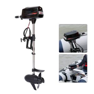 HANGKAI 60V Electric Outboard Motor Fishing Boat Trolling Engine,10HP Heavy Duty Electric Fishing Boat Motor, Brushless Electric Outboard Motor Boat Engine Propeller 2200W