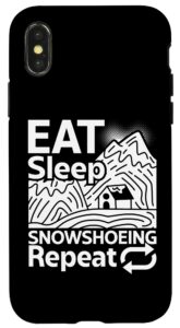 iphone x/xs snowshoeing boots snowshoes hiking shoes trails case