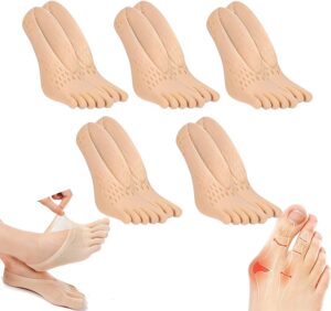 5 pairs sock align toe socks for bunion,orthopedic compression socks,projoint antibunions health sock,women toe socks no show low cut five finger socks (5pairs-e)