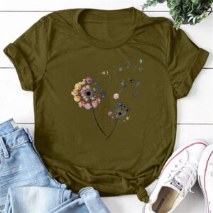 Tops for Women Loose Fit, Women's Short Sleeve Sweatshirts Oversized Shirt Graphic Tee Loose Casual Tshirt Tops Wonderful Women's Blouse Shirt Generic