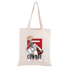 blupark cowboy killers tote bag western cowgirl gift western women canvas tote bag rodeo vintage western gifts western shopping bags (cowboy killers tote bag)