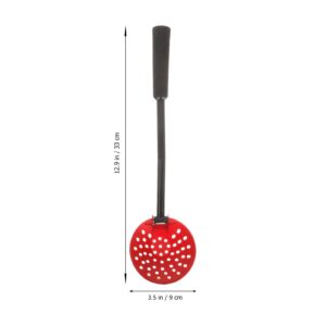 BESPORTBLE 2pcs Fishing Ice Fishing Spoon Fishing Tools Winter Ice Fishing Scoop Ice Scoop Skimmer Outdoor Tools Ice Picks Ice Fishing Equipment Outdoors Gear Red Abs Colander Fold