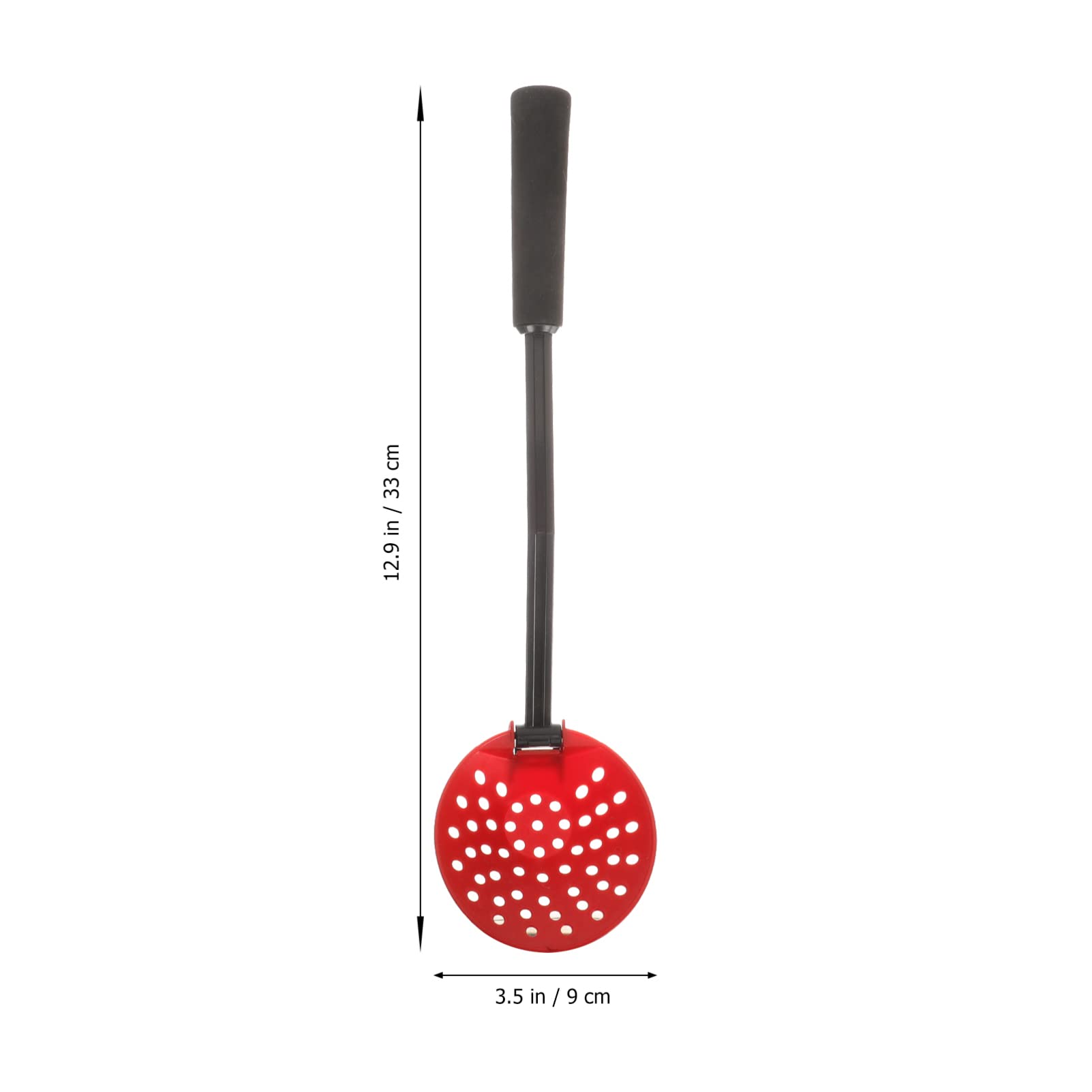 BESPORTBLE 2pcs Fishing Ice Fishing Spoon Fishing Tools Winter Ice Fishing Scoop Ice Scoop Skimmer Outdoor Tools Ice Picks Ice Fishing Equipment Outdoors Gear Red Abs Colander Fold