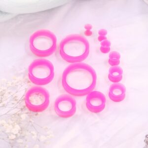 CHARMONLINE 24PCS Soft Silicone Ear Gauges Flesh Tunnels Plugs Stretchers Expander Double Flared Flesh Tunnels Ear Piercing Jewelry for Women Men (1/2"(12mm))