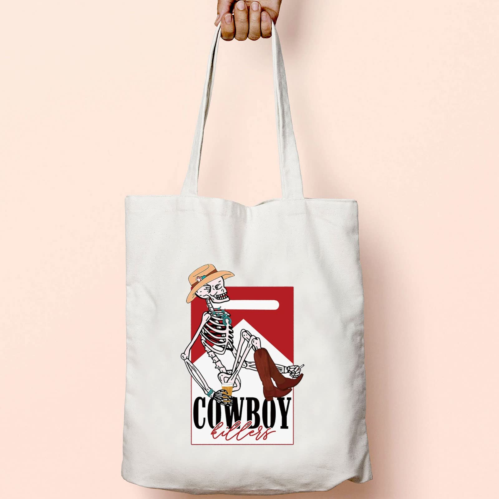 BLUPARK Cowboy Killers Tote Bag Western Cowgirl Gift Western Women Canvas Tote Bag Rodeo Vintage Western Gifts Western Shopping Bags (Cowboy killers Tote bag)