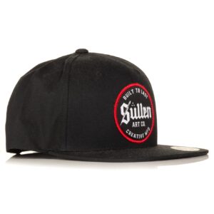 Sullen Men's Tattoo Lifestyle Factory Snapback Adjustable Hat (Black/Red)