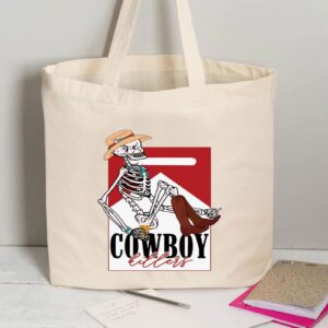 BLUPARK Cowboy Killers Tote Bag Western Cowgirl Gift Western Women Canvas Tote Bag Rodeo Vintage Western Gifts Western Shopping Bags (Cowboy killers Tote bag)