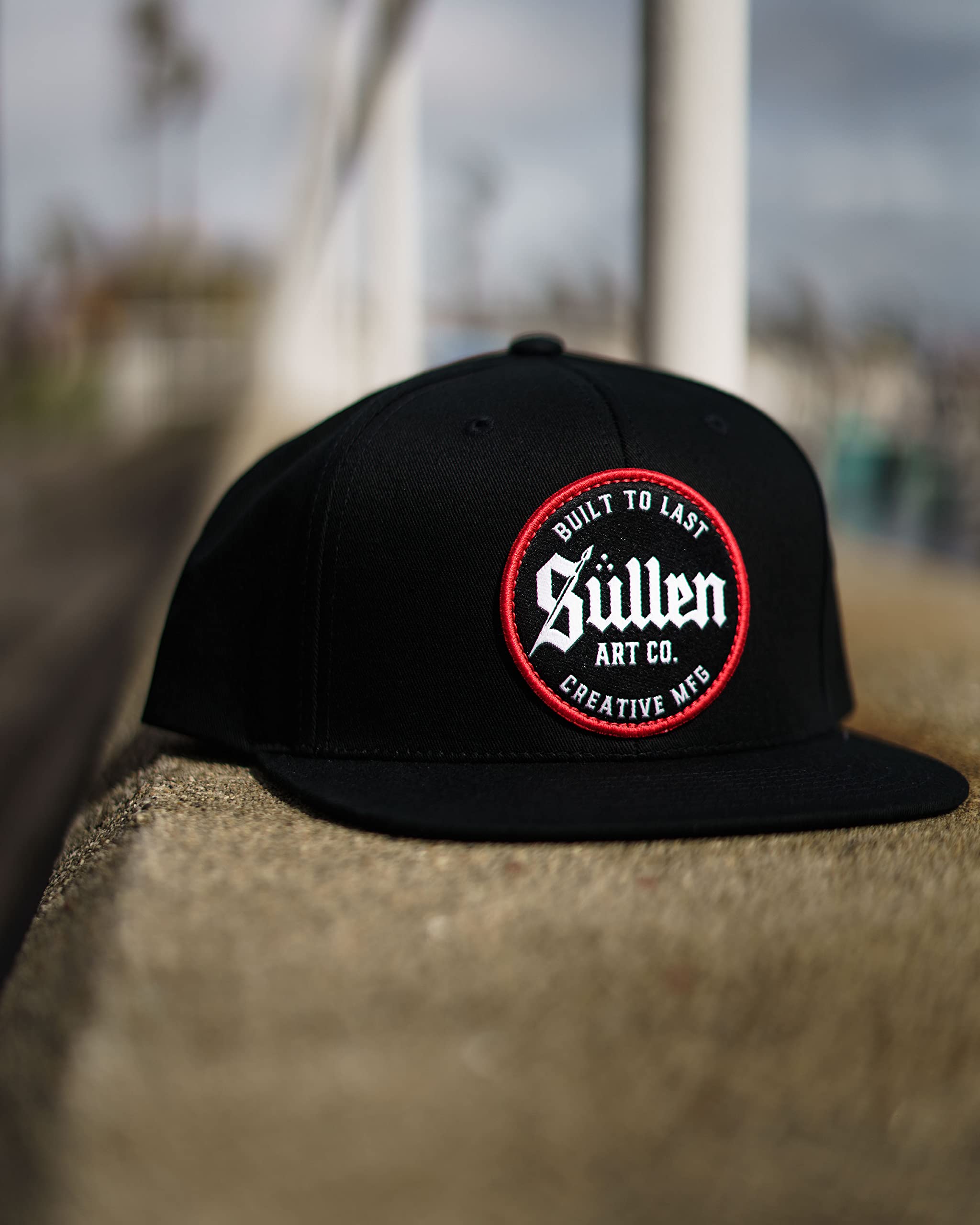 Sullen Men's Tattoo Lifestyle Factory Snapback Adjustable Hat (Black/Red)