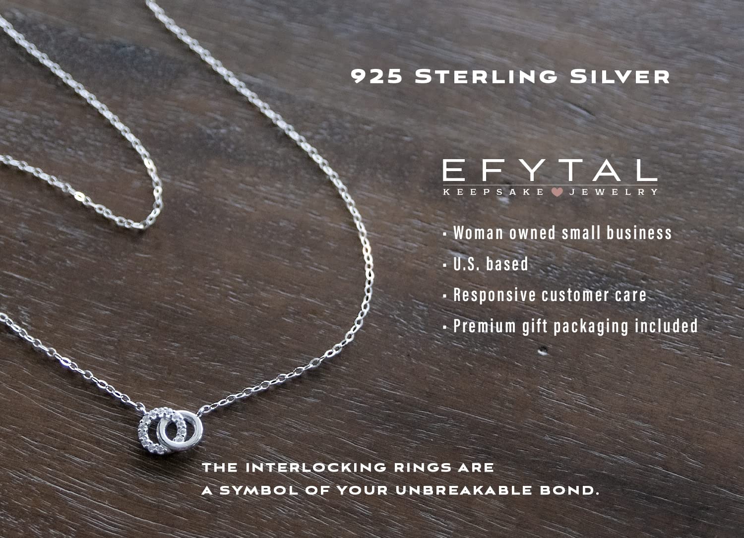 EFYTAL Sterling Silver Mother Daughter Necklace, Gifts for Mom from Daughter, Daughter Gift from Mom, Mother Daughter Jewelry, Sentimental Gifts for Mom, Mom Necklace for Women, Sterling Silver, Cubic