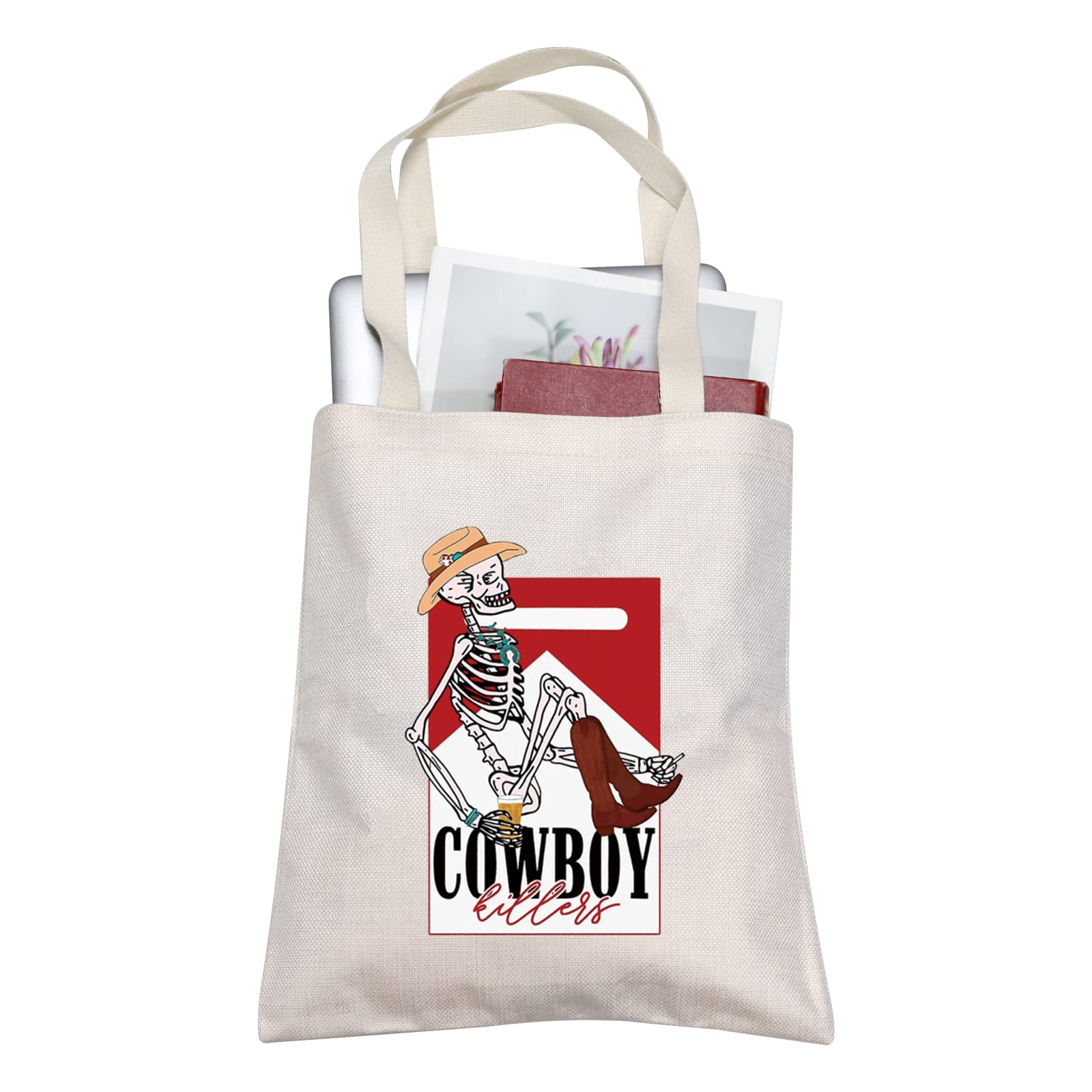 BLUPARK Cowboy Killers Tote Bag Western Cowgirl Gift Western Women Canvas Tote Bag Rodeo Vintage Western Gifts Western Shopping Bags (Cowboy killers Tote bag)