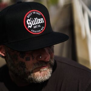 Sullen Men's Tattoo Lifestyle Factory Snapback Adjustable Hat (Black/Red)