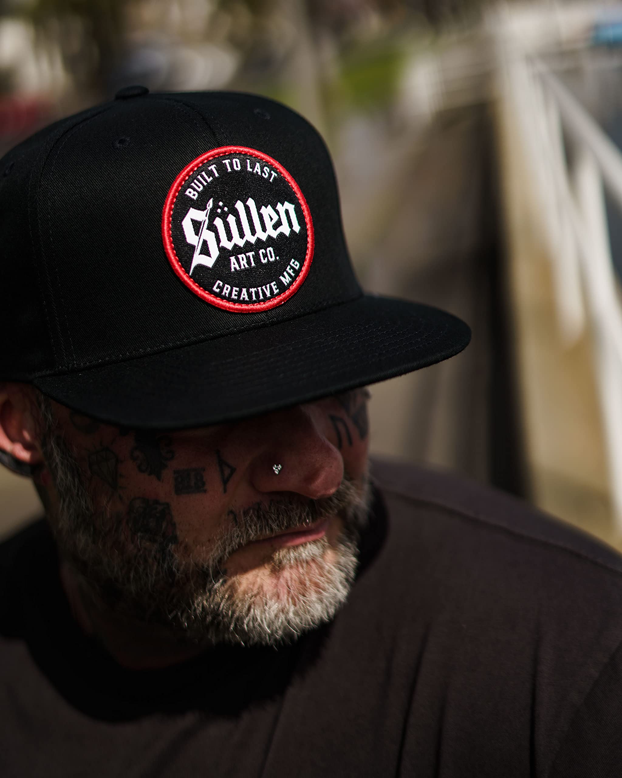 Sullen Men's Tattoo Lifestyle Factory Snapback Adjustable Hat (Black/Red)