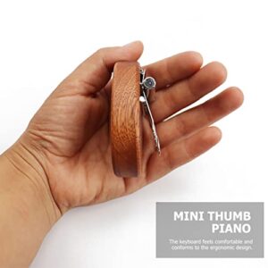 STOBOK Pianos Instrument Mini Kalimba Thumb Piano, 8 Keys Mini Thumb Piano Kalimba Finger Thumb Piano Pocket Kalimba Finger Thumb Piano for Adults Beginners Thumb Mini Piano