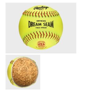 Rawlings Official Dream Seam Fastpitch Softballs 12" USA ASA NFHS C12RYSA 1 Count