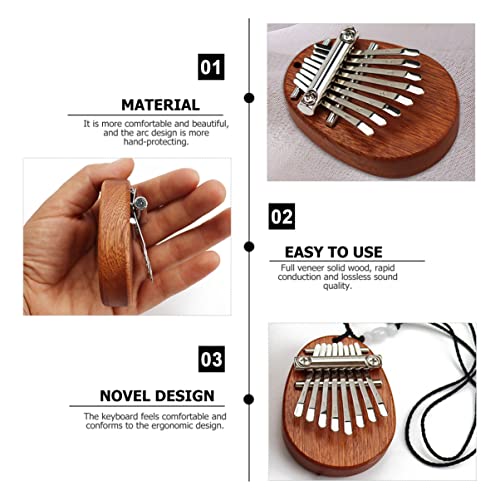 STOBOK Pianos Instrument Mini Kalimba Thumb Piano, 8 Keys Mini Thumb Piano Kalimba Finger Thumb Piano Pocket Kalimba Finger Thumb Piano for Adults Beginners Thumb Mini Piano