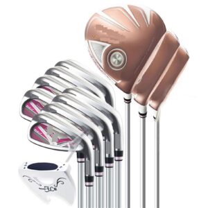 enemo womens golf clubs maruman compatible with shuttle driver+fairway wood+hybrid+iron+putter golf complete set of clubs graphite shaft and cover