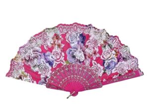 chinese fan pattern hand fan silk bamboo folding hand folded for church wedding dance party colorful lace silk japanese fan (color : a4)