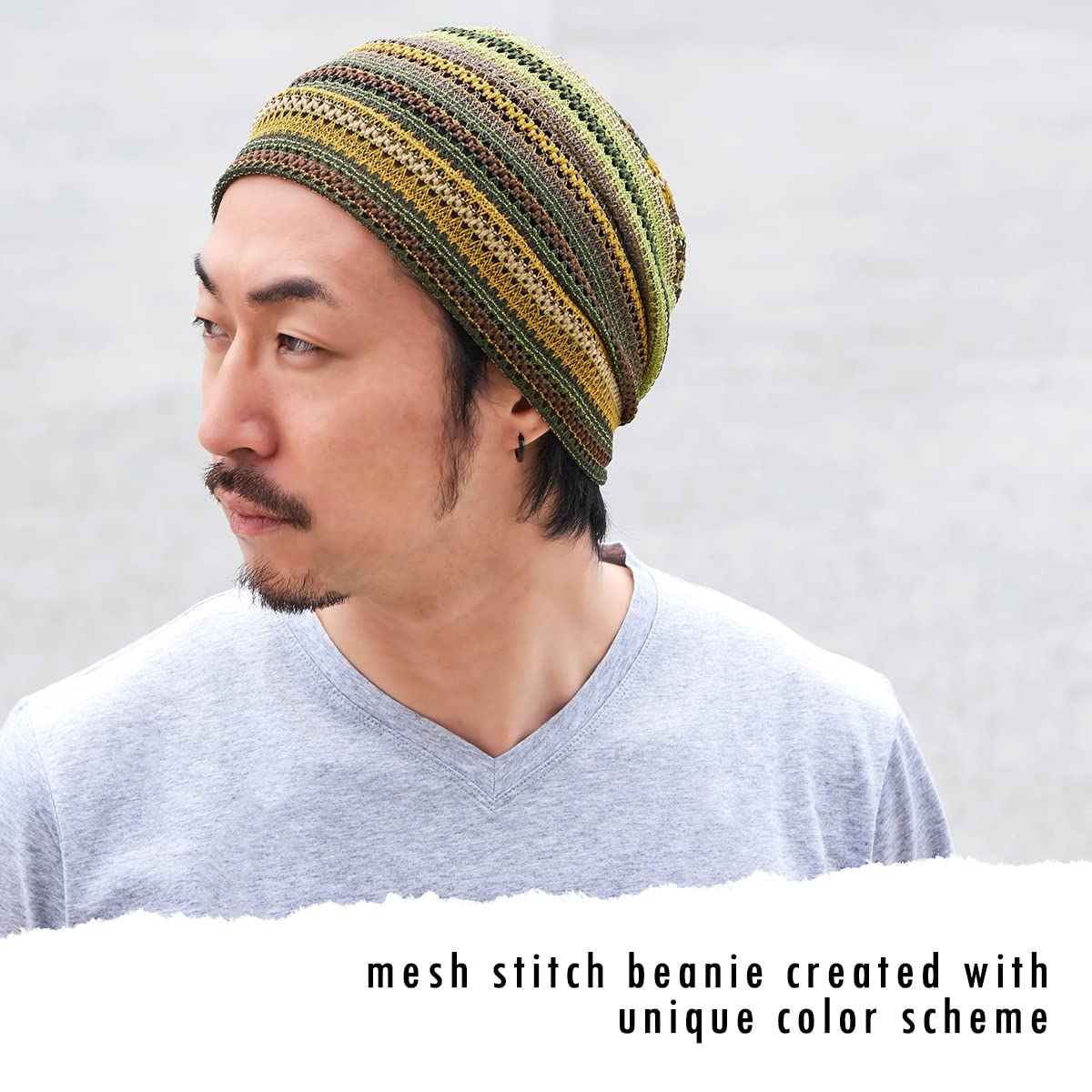 CHARM Men Summer Beanie Knit - Women Hipster Slouchy Hat Boho Street Crochet Cap Navy