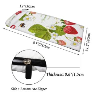 Outdoor Sleeping Bag Sleep Bag Cute Tea Fruit Strawberry Floral Flowers Cover Mat for Travel Camping Hiking Women Men Adult 3 Seasons