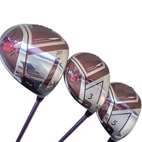 ENEMO Women‘s Golf Clubs MP1100 Set of Graphite Shaft Flex L with Head Cover(no Bag) (Color : Driver 3wood 5wood)