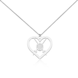 MYOSPARK Fencing Gift Fencing Charm Necklace Fencing Jewelry Fencer Gift for Team Coach Fencing Lovers Fencing Sport Gift (Fencing NL)