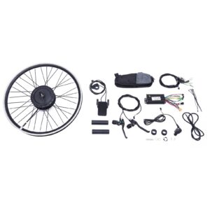 Electric Bicycle Motor Kit 36V 500W 24Inch Front/Rear Wheel E-Bike Conversion Kit with 5-Gear Speed Adjustment Dual Mode Controller for Assembling Converting 24“ Front Rear Wheel Bike (Front Wheel)