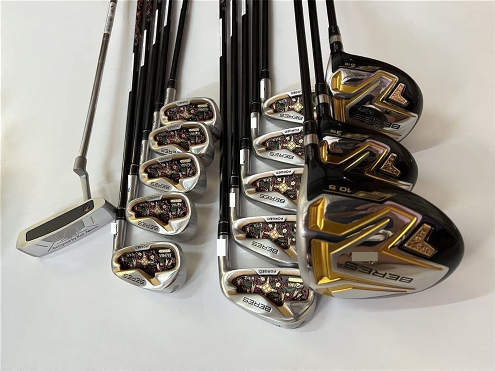 ENEMO Vicky G Golf Clubs 4 Star HONMA BERES S-08 Full Set Driver + Fairway Woods + Irons + Putter Graphite Shaft with Head Cover (Color : 10.5D 3W5W Irons S)