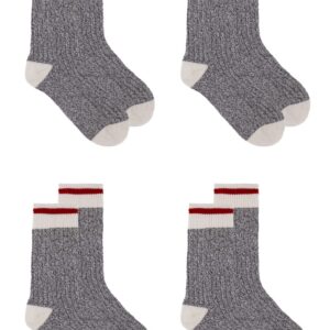 Great Northern Men's Grey Winter Boot Socks | Size 10-13 (Grey (4 Pairs))