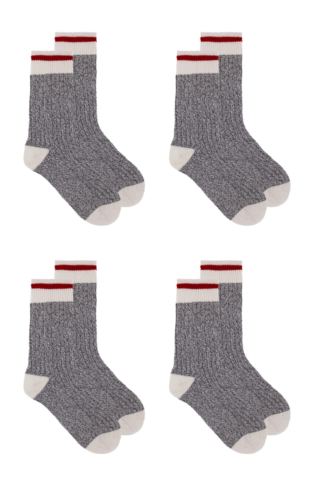 Great Northern Men's Grey Winter Boot Socks | Size 10-13 (Grey (4 Pairs))