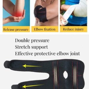 BORDSTRACT Elbow Brace, 1Pcs Tendonitis Adjustable Elbow Support with Dual Spring Stabilizer Relieve Arthritis and Sports Injury Pain