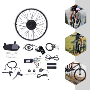 Electric Bicycle Motor Kit 36V 500W 24Inch Front/Rear Wheel E-Bike Conversion Kit with 5-Gear Speed Adjustment Dual Mode Controller for Assembling Converting 24“ Front Rear Wheel Bike (Front Wheel)