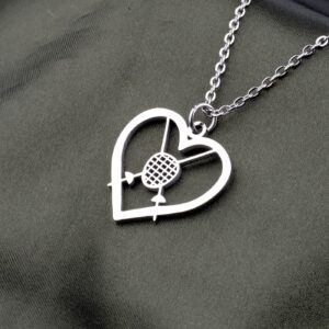 MYOSPARK Fencing Gift Fencing Charm Necklace Fencing Jewelry Fencer Gift for Team Coach Fencing Lovers Fencing Sport Gift (Fencing NL)