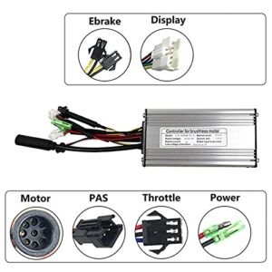 Electric Bicycle Conversion Kit,36V 500W Rear Wheel Hub Motor Electric Bicycle Conversion Kit with KT‑900S Display Meter for 12G Wheel (26 inches 12G Spokes)