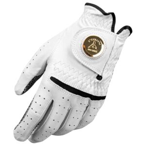 pistro premium leather golf glove stable grip mens golf gloves durable genuine leather golf gloves men left hand - left 24