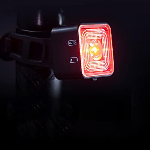 BESSTUUP Riding Light Front and Rear Sets of Lights Brake Warning Rear Bike Light Easy Install USB Rechargeable Brake Sensing Light for Bicycle Road Cycling - E105R Rear