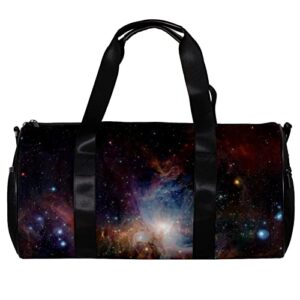 Gym Bag Small Duffel Bag Sports Tote Bag for Yoga,galaxy universe space,Outdoor Fitness Bag Carry on Bag