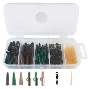 besstuup 120pcs/box fishing anti sleeves quick change swivels tool