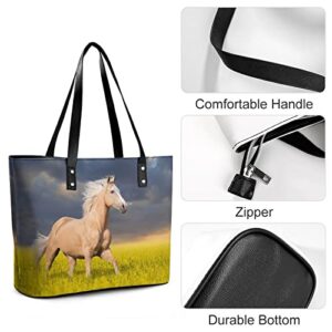 Womens Handbag Horse Leather Tote Bag Top Handle Satchel Bags For Lady