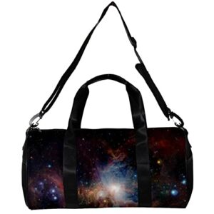 Gym Bag Small Duffel Bag Sports Tote Bag for Yoga,galaxy universe space,Outdoor Fitness Bag Carry on Bag