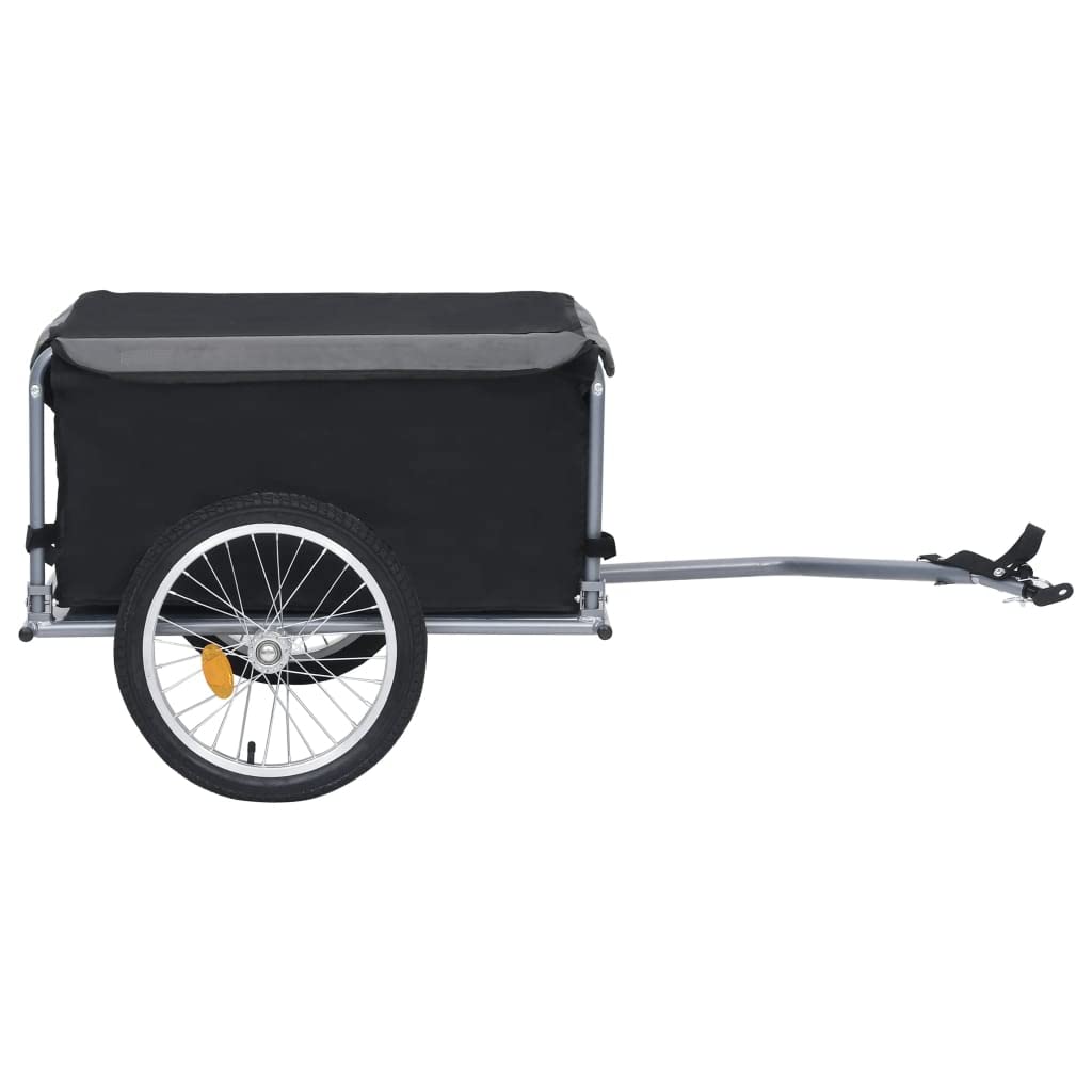 CUMYZO Bike Cargo Trailer with Removable Cargo Compartment and Weather-Resistant Cover, Loading Bike Trailer Storage Cart with Reflectors for Carrying Groceries, Camping Gear 53.5"x28.3"x22.8"