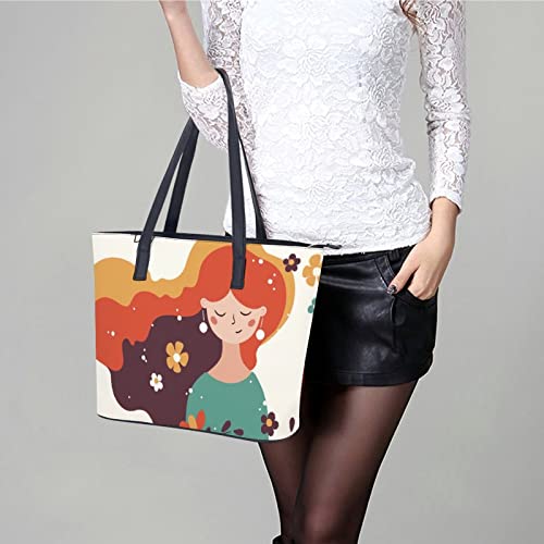 Womens Handbag Women Flowers Leather Tote Bag Top Handle Satchel Bags For Lady