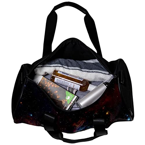 Gym Bag Small Duffel Bag Sports Tote Bag for Yoga,galaxy universe space,Outdoor Fitness Bag Carry on Bag