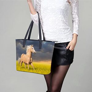 Womens Handbag Horse Leather Tote Bag Top Handle Satchel Bags For Lady