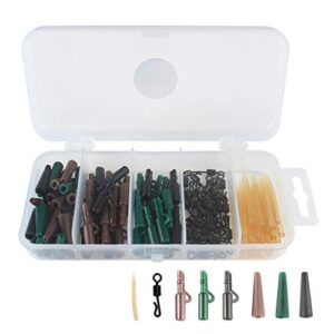 BESSTUUP 120pcs/Box Fishing Anti Sleeves Quick Change Swivels Tool