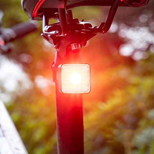 BESSTUUP Riding Light Front and Rear Sets of Lights Brake Warning Rear Bike Light Easy Install USB Rechargeable Brake Sensing Light for Bicycle Road Cycling - E105R Rear