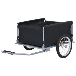 CUMYZO Bike Cargo Trailer with Removable Cargo Compartment and Weather-Resistant Cover, Loading Bike Trailer Storage Cart with Reflectors for Carrying Groceries, Camping Gear 53.5"x28.3"x22.8"