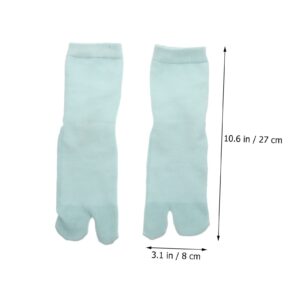 SOIMISS 2 Pairs Two Toe Socks Girl Clothing Sports Clothing Green Slippers for Women No- Show Liner Socks Shoes Big Toe Style Tabi Socks Adorable Socks Toe Socks Wear-Resistant Socks Miss