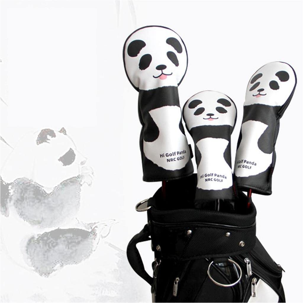 BESSTUUP 5X 3er Premium Golf Club Headcover with Exchangeable License Plate