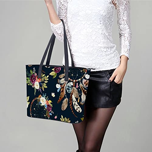 Womens Handbag Dreamcatcher Leather Tote Bag Top Handle Satchel Bags For Lady